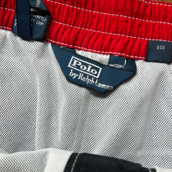 Polo Ralph Lauren Mens Swim Trunks Medium Black Drawstring Pockets Board Shorts - Picture 7 of 10